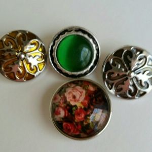 18mm Snap Button Charms (4)